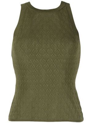 MSGM open-knit vest top - Green