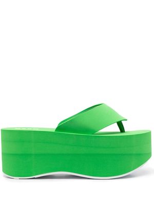 MSGM open-toe platform sandals - Green