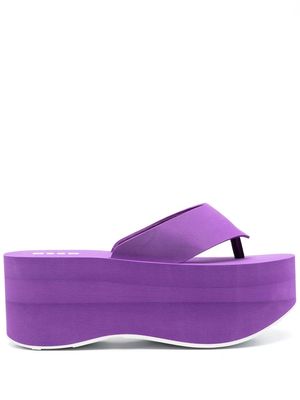 MSGM open-toe platform sandals - Purple