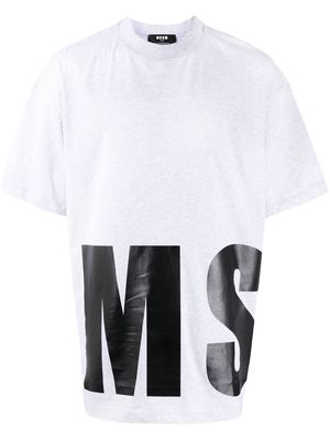 MSGM oversized logo-print T-shirt - Grey