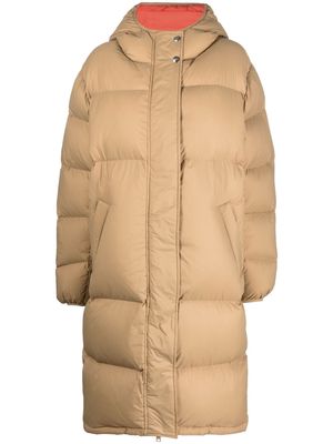 MSGM padded hooded jacket - Brown