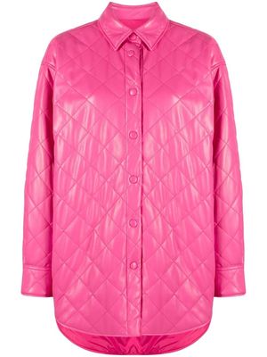 MSGM padded quilted shirt jacket - Pink