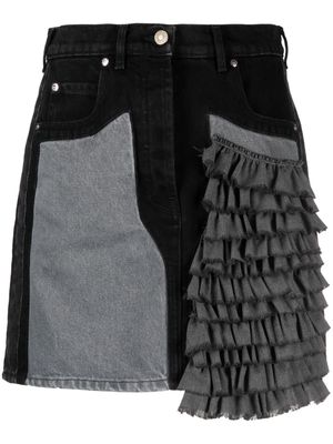 MSGM panelled denim miniskirt - Black