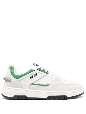 MSGM panelled leather sneakers - Neutrals
