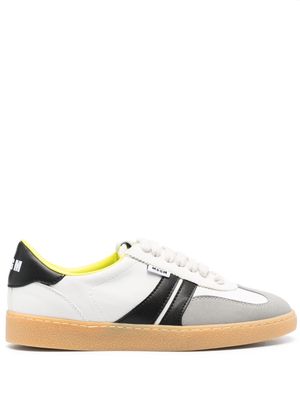 MSGM panelled side logo-patch sneakers - White