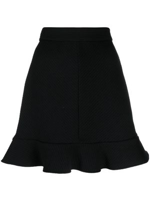 MSGM peplum-hem high-waist skirt - Black