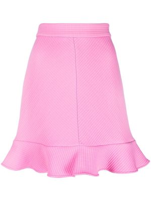 MSGM peplum-hem high-waist skirt - Pink