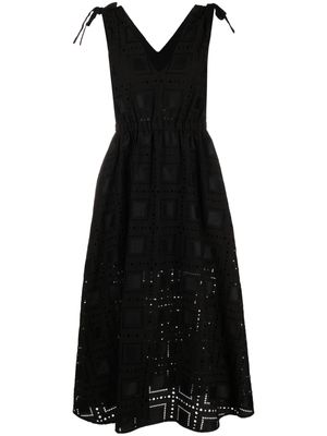 MSGM perforated-detail sleeveless dress - Black