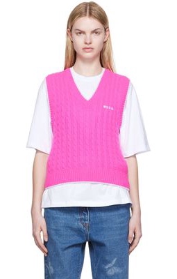 MSGM Pink Wool Vest