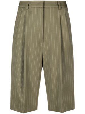 MSGM pinstriped tailored shorts - Green