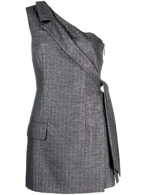 MSGM pinstriped tailored wool blend minidress - Grey