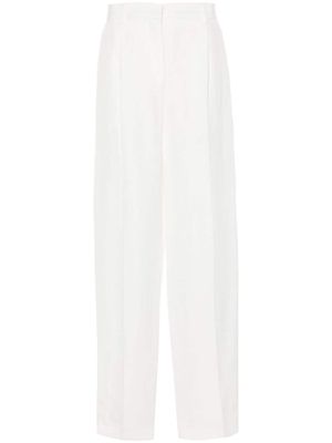 MSGM pleat-detail trousers - White