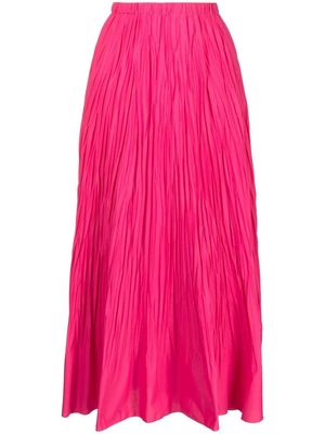 MSGM pleated A-line mid- skirt - Pink