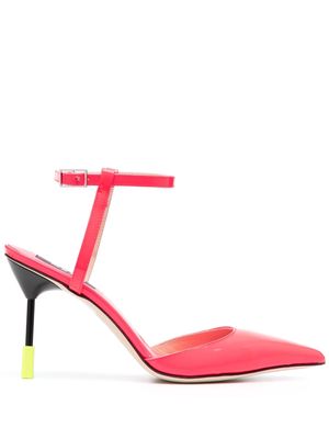 MSGM pointed-toe 100mm leather pumps - Pink