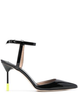 MSGM pointed-toe 85mm leather pumps - Black