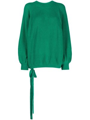 MSGM puffball ribbed-knit jumper - Green