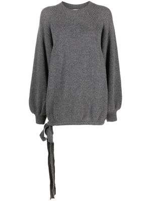 MSGM puffball ribbed-knit jumper - Grey