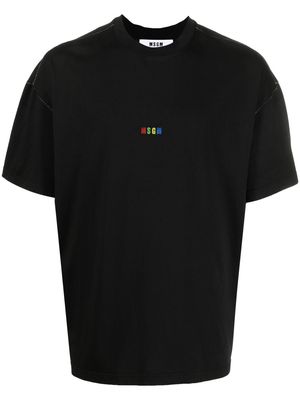 MSGM rainbow-logo T-shirt - Black