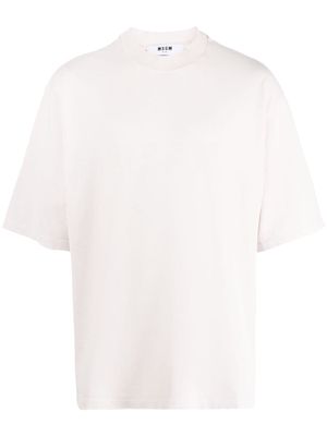 MSGM raw-cut cotton T-shirt - Neutrals
