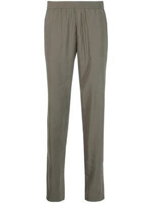 MSGM rear logo-patch trousers - Green