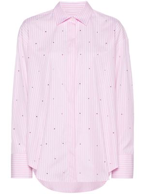 MSGM rhinestone-embellished shirt - Pink