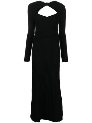MSGM ribbed-knit midi dress - Black