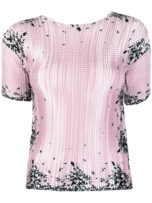 MSGM ribbed short-sleeve top - Pink