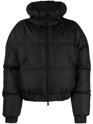 MSGM ripstop cropped down jacket - Black