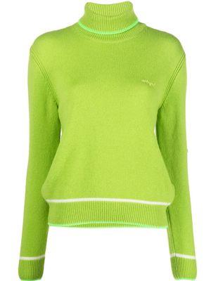 MSGM roll neck knitted jumper - Green