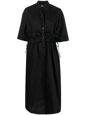 MSGM ruched shirt dress - Black