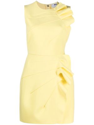 MSGM ruffle detail dress - Yellow