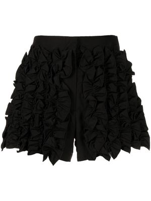 MSGM ruffle-detail shorts - Black