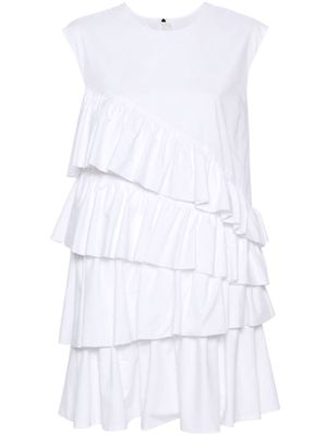 MSGM ruffle-detailing cotton dress - White