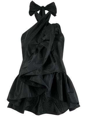 MSGM ruffled-detail halterneck blouse - Black