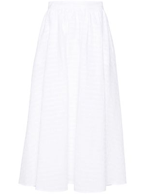 MSGM seersucker-embellished skirt - White