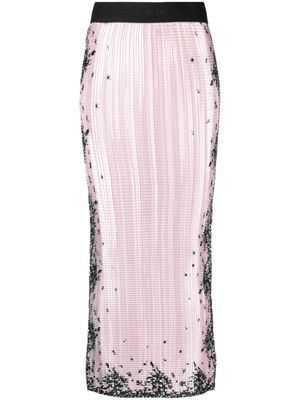 MSGM sequin-design pencil skirt - Pink
