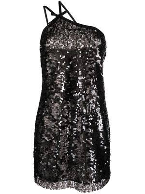 MSGM sequin-embellished tulle midi dress - Black