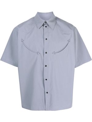 MSGM short-sleeve cotton shirt - Grey