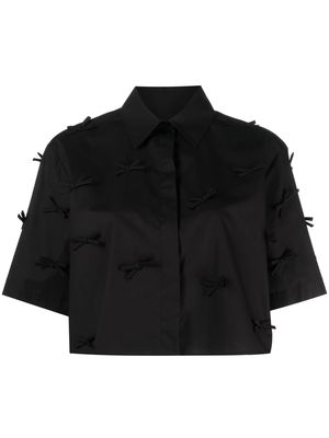 MSGM short-sleeve cropped shirt - Black