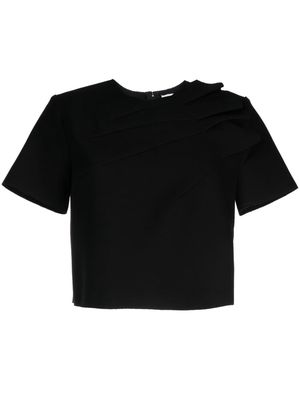 MSGM short-sleeve cropped T-shirt - Black