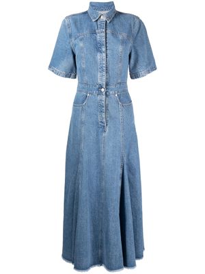 MSGM short-sleeved denim dress - Blue