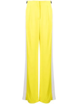 MSGM side-stripe wide-leg trousers - Yellow