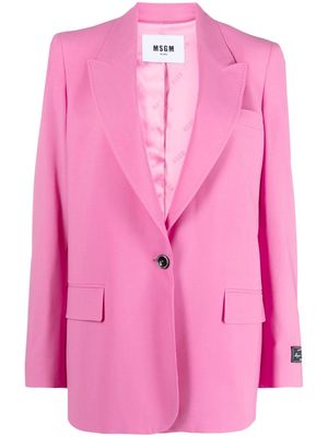MSGM single-breasted blazer - Pink