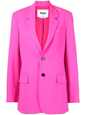 MSGM single-breasted wool blazer - Pink