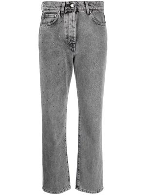 MSGM slim-fit cropped jeans - Grey