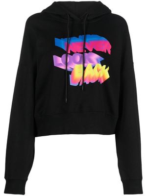 MSGM slogan-print hoodie - Black