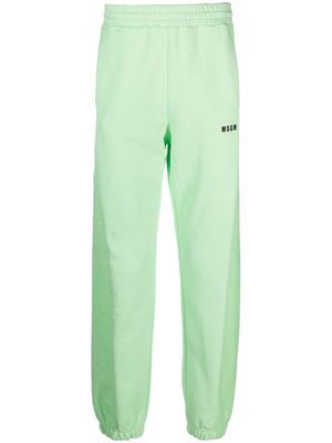 MSGM slogan-print track pants - Green