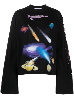 MSGM space-print sweatshirt - Black