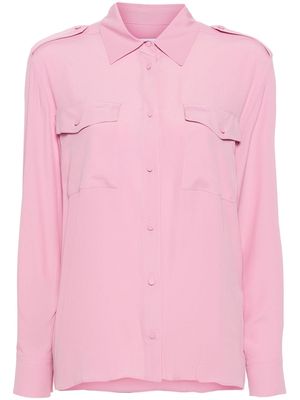 MSGM spread-collar long-sleeve shirt - Pink