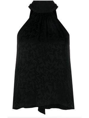 MSGM star-print halterneck blouse - Black